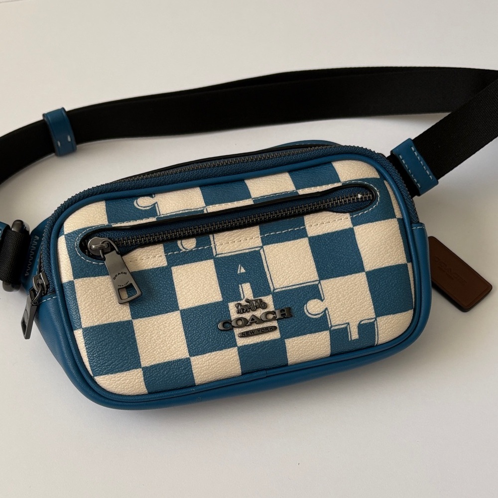 Coach Checkered Belt Bag